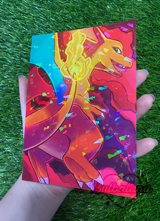 Holographic Charizard Print